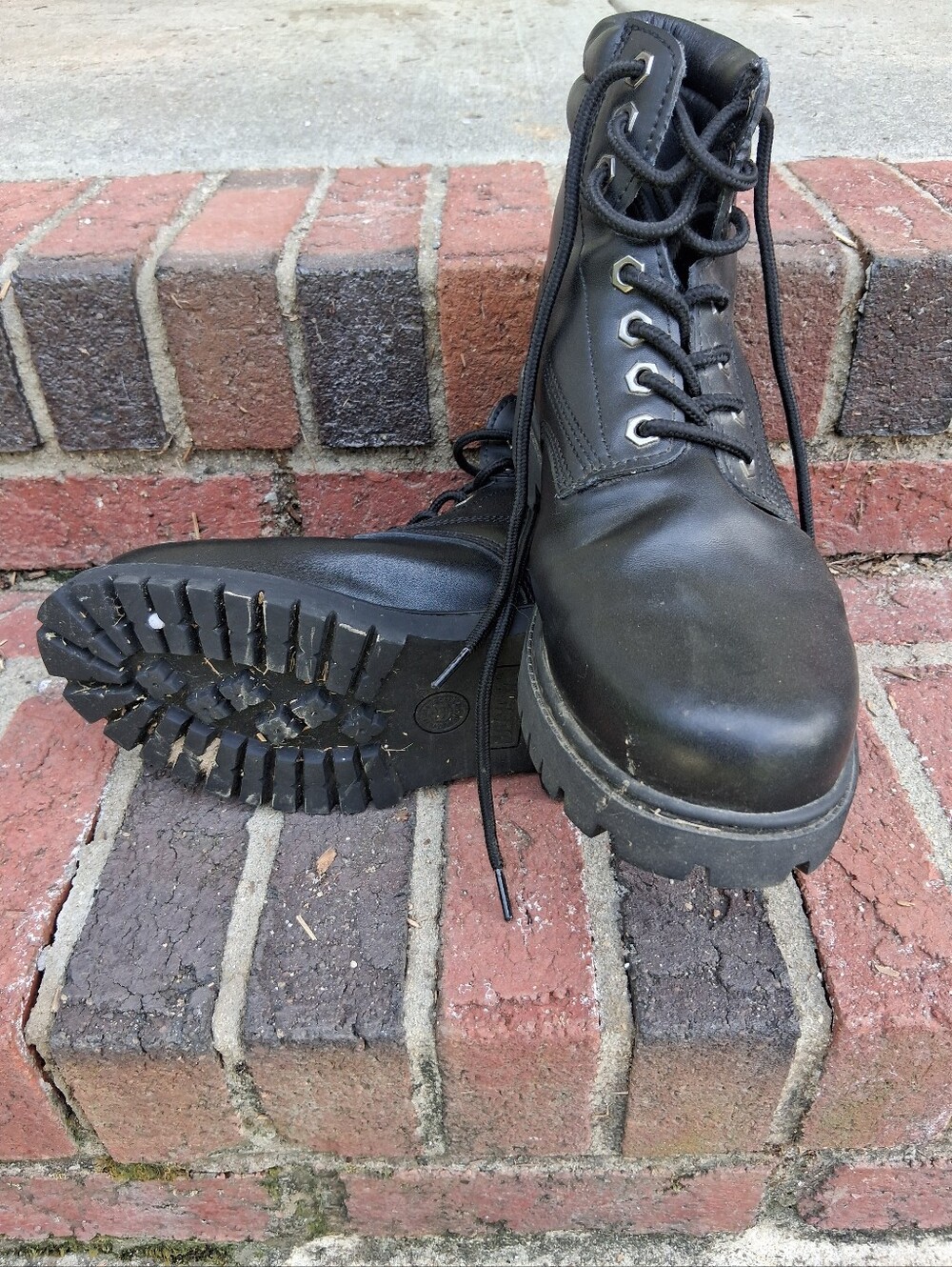 Men's Jacata Black Leather Lace-Up Work Boots